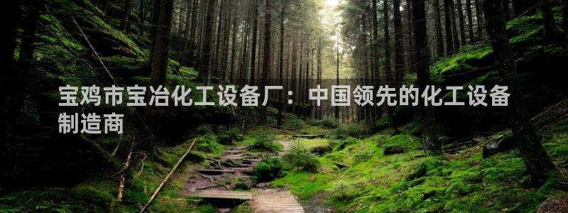 门徒娱乐官网首页下载：宝鸡市宝冶化工设备厂：中国领
