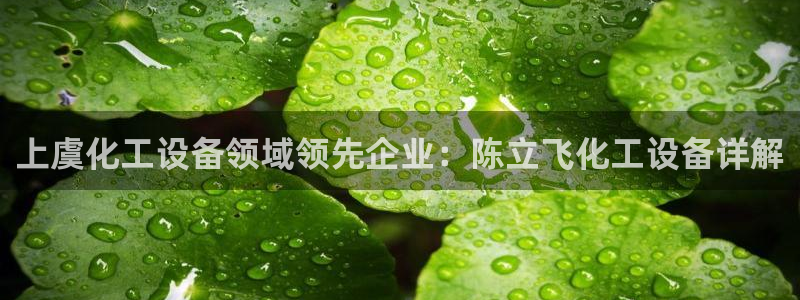 门徒平台注册中心：上虞化工设备领域领先企业：陈立飞